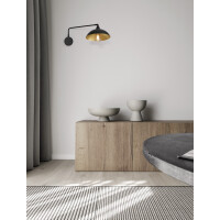 Nova Luce 9035979 Mirba E27 Wandleuchte Schwarz, Gold 2