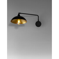 Nova Luce 9035979 Mirba E27 Wandleuchte Schwarz, Gold 5