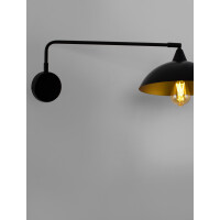 Nova Luce 9035979 Mirba E27 Wandleuchte Schwarz, Gold 6