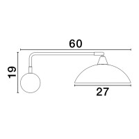 Nova Luce 9035979 Mirba E27 Wandleuchte Schwarz, Gold 7