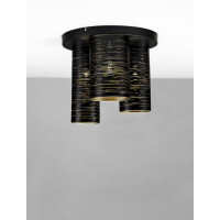 Nova Luce 9555811 Zane E14 Deckenleuchte Schwarz, Gold 4