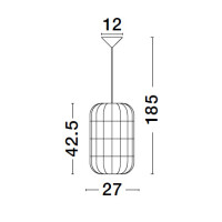 Nova Luce 9586507 Griffin E27 Pendelleuchte Braun 8