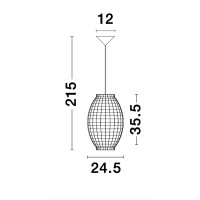 Nova Luce 9858748 Griffin E27 Pendelleuchte Braun 7