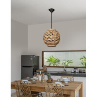 Nova Luce 9858720 Griffin E27 Pendelleuchte Braun 2