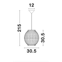 Nova Luce 9858720 Griffin E27 Pendelleuchte Braun 6