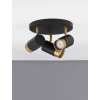 Nova Luce 9111438 Pogno GU10 Deckenleuchte Schwarz, Gold 3