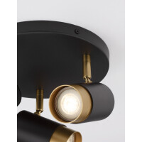 Nova Luce 9111438 Pogno GU10 Deckenleuchte Schwarz, Gold 5