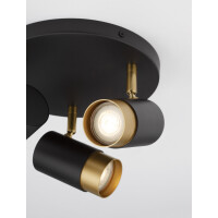 Nova Luce 9111438 Pogno GU10 Deckenleuchte Schwarz, Gold 6