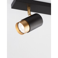 Nova Luce 9111434 Pogno GU10 Deckenleuchte Schwarz, Gold 6