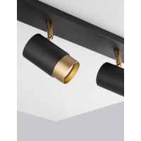 Nova Luce 9111435 Pogno GU10 Deckenleuchte Schwarz, Gold 7