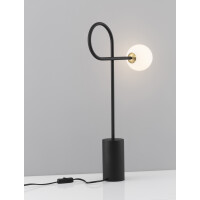 Nova Luce 9010223 Dedalo G9 Tischleuchte Schwarz, Weiß