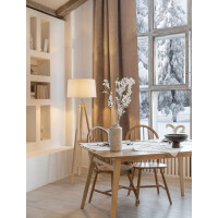 Nova Luce 9050165 Le Roy E27 Stehlampe Naturholz, Weiß
