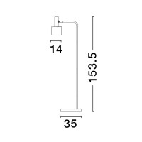 Nova Luce 9050163 Paz E27 Stehlampe Gold, Schwarz 7