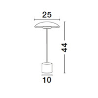 Nova Luce 9501229 Lash LED Tischleuchte Schwarz, Gold 8