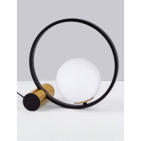 Nova Luce 9624094 Neso E14 Tischleuchte Gold, Schwarz, Wei&s