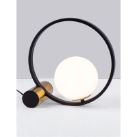 Nova Luce 9624094 Neso E14 Tischleuchte Gold, Schwarz, Wei&s