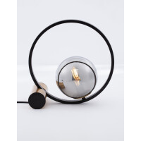 Nova Luce 9624095 Neso E14 Tischleuchte Gold, Schwarz, Rauch