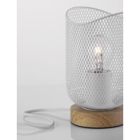 Nova Luce 9555800 Lyron E27 Tischleuchte Naturholz, Wei&szli