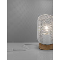 Nova Luce 9555800 Lyron E27 Tischleuchte Naturholz, Wei&szli