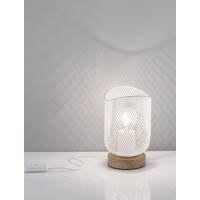 Nova Luce 9555800 Lyron E27 Tischleuchte Naturholz, Wei&szli