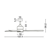 Nova Luce 9952355 Axel  Ventilator Weiß 7