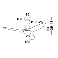Nova Luce 5267301 Samoa LED Ventilator Weiß 7