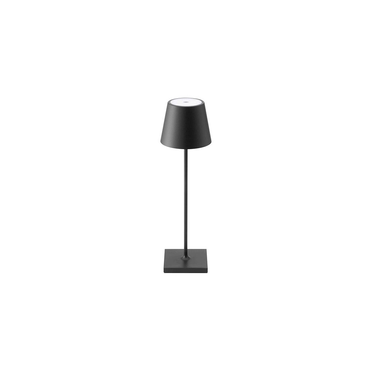Akku-Tischleuchte Nuindie USB-C 380mm nachtschwarz rund