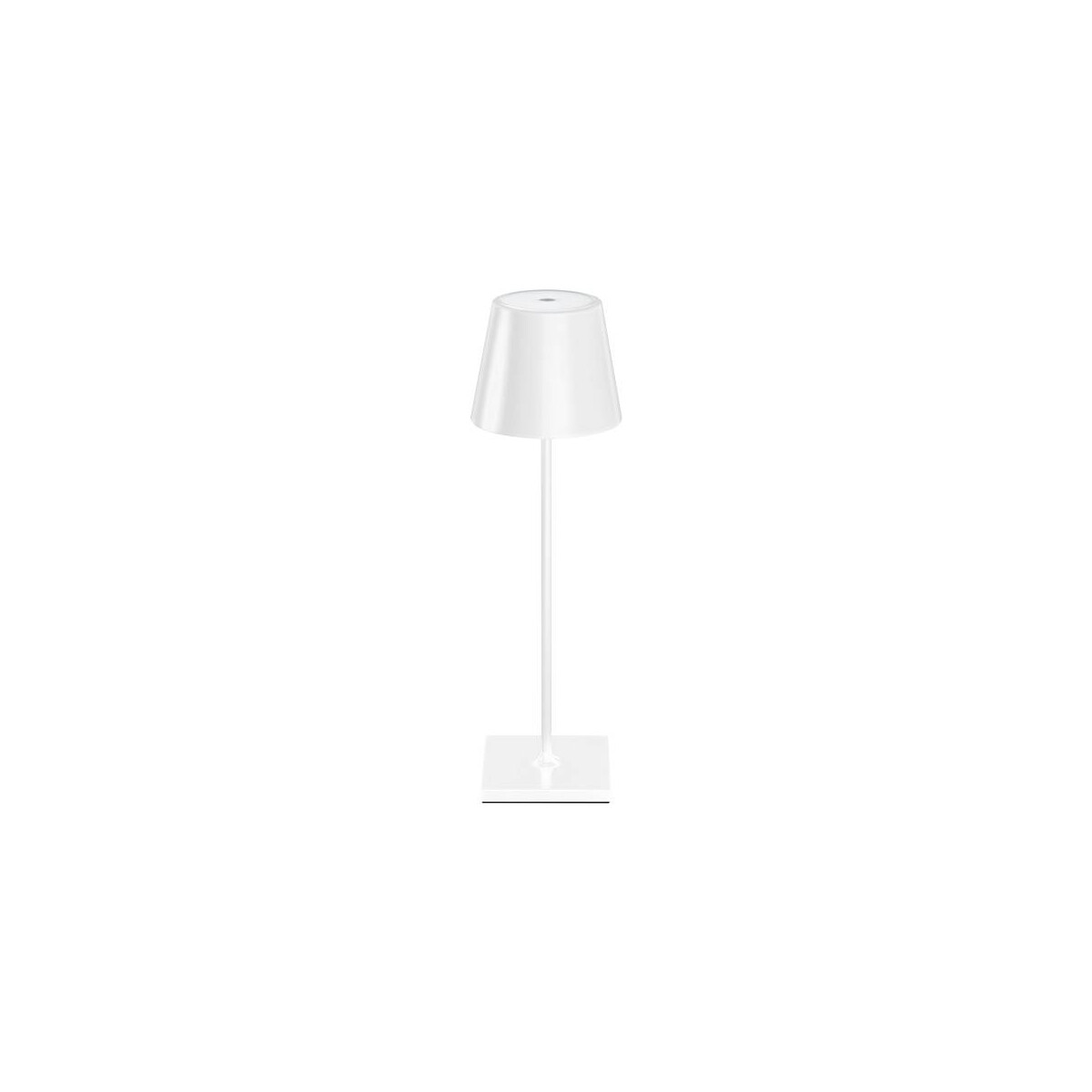 Akku-Tischleuchte Nuindie 380mm schneeweiß rund