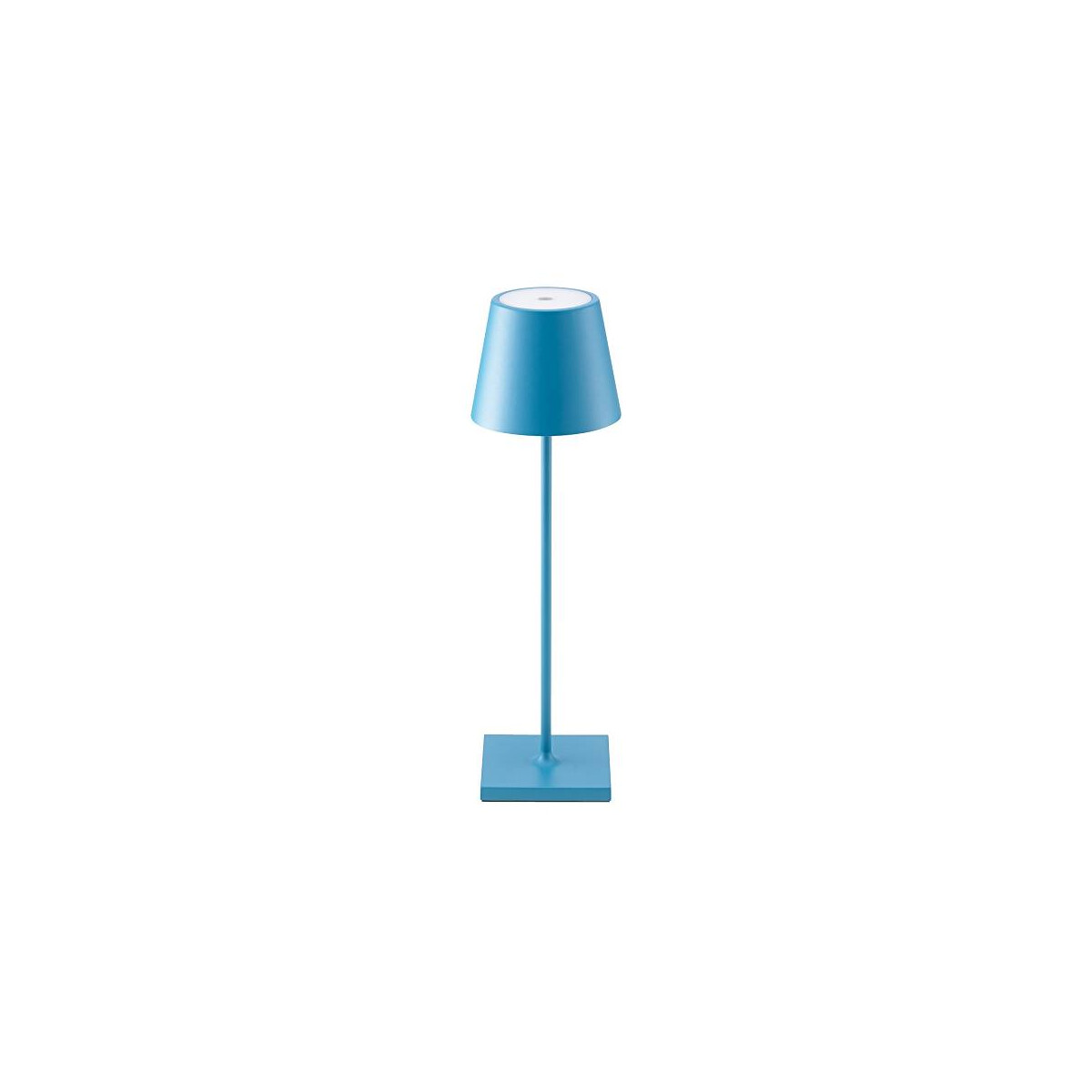Akku-Tischleuchte Nuindie USB-C 380mm delphinblau rund