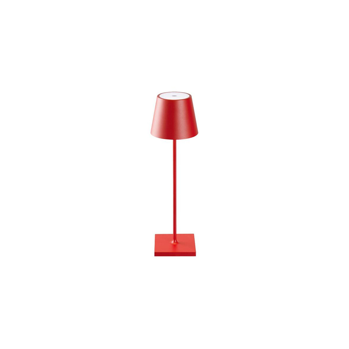 Akku-Tischleuchte Nuindie USB-C 380mm feuerrot rund