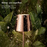 Akku-Tischleuchte Nuindie 380mm kupferfarben rund 7
