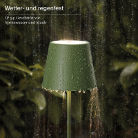 Akku-Stehleuchte Nuindie 1200mm Tannengrün rund 6