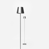 Akku-Stehleuchte Nuindie 1200mm silber rund 2