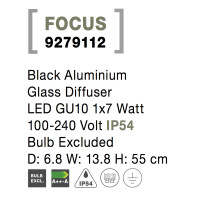 Nova Luce Focus 9279112 Wegeleuchte IP54 Schwarz 7