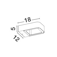 Nova Luce Acqua 713312 Wandleuchte IP54 Dunkel Grau 3