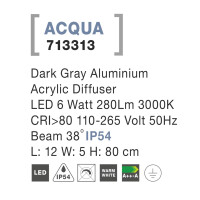 Nova Luce Acqua 713313 Wegeleuchte IP54 Dunkel Grau 4