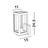 Nova Luce Figo 9060192 Wandleuchte IP54 Dunkel Grau 8