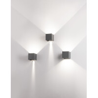 Nova Luce Como 847407 Wandleuchte IP54 Dunkel Grau 2