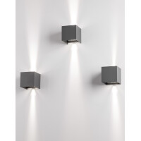 Nova Luce Como 847407 Wandleuchte IP54 Dunkel Grau 4