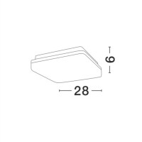 Nova Luce Tommy 9521002 Wand,-Deckenleuchte IP54 Dunkel Grau