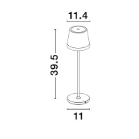 Nova Luce Seina 9223404 Tischleuchte IP54 Basalt 6