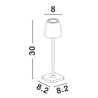 Nova Luce Colt 9223412 Tischleuchte IP54 Rost Braun 2