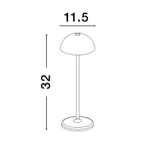 Nova Luce Rose 9281381 Tischleuchte IP54 Schwarz 5
