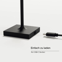 Akku-Tischleuchte Nuindie pocket 210mm nachtschwarz rund 6