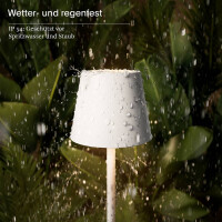 Akku-Tischleuchte Nuindie pocket 210mm schneeweiss rund 7