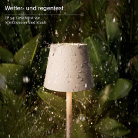 Akku-Tischleuchte Nuindie pocket 210mm dünenbeige rund 