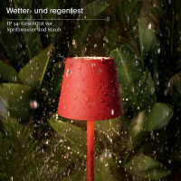 Akku-Tischleuchte Nuindie pocket 210mm feuerrot rund 7