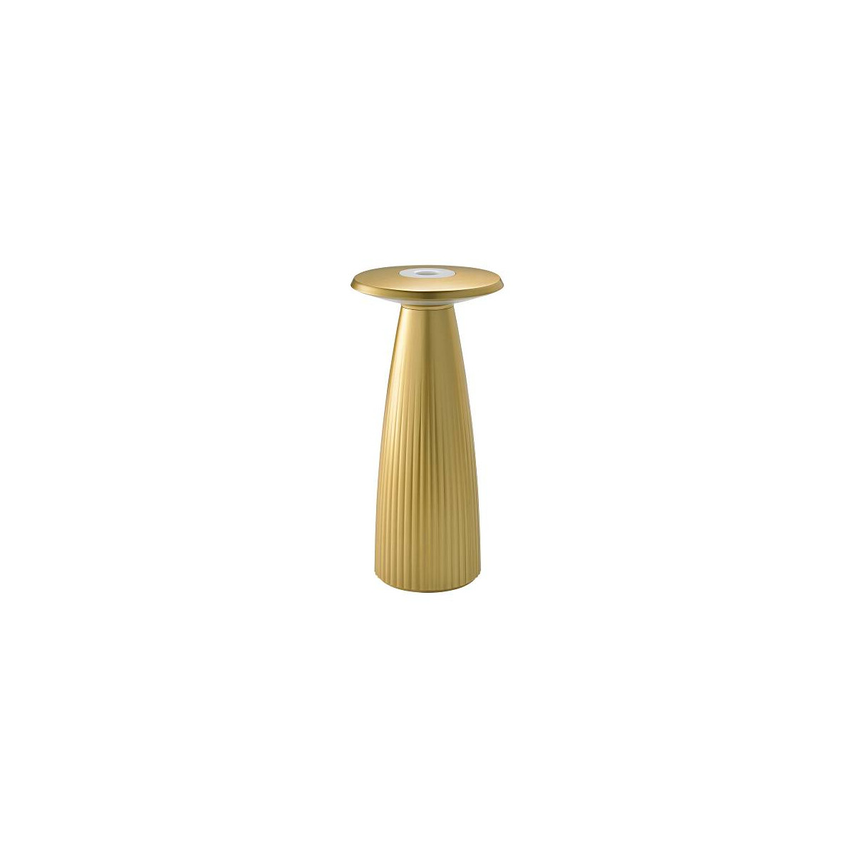Sigor LED Akku-Tischleuchte Nuflair IP54 dimmbar Blumenvase beleuchtet goldfarben