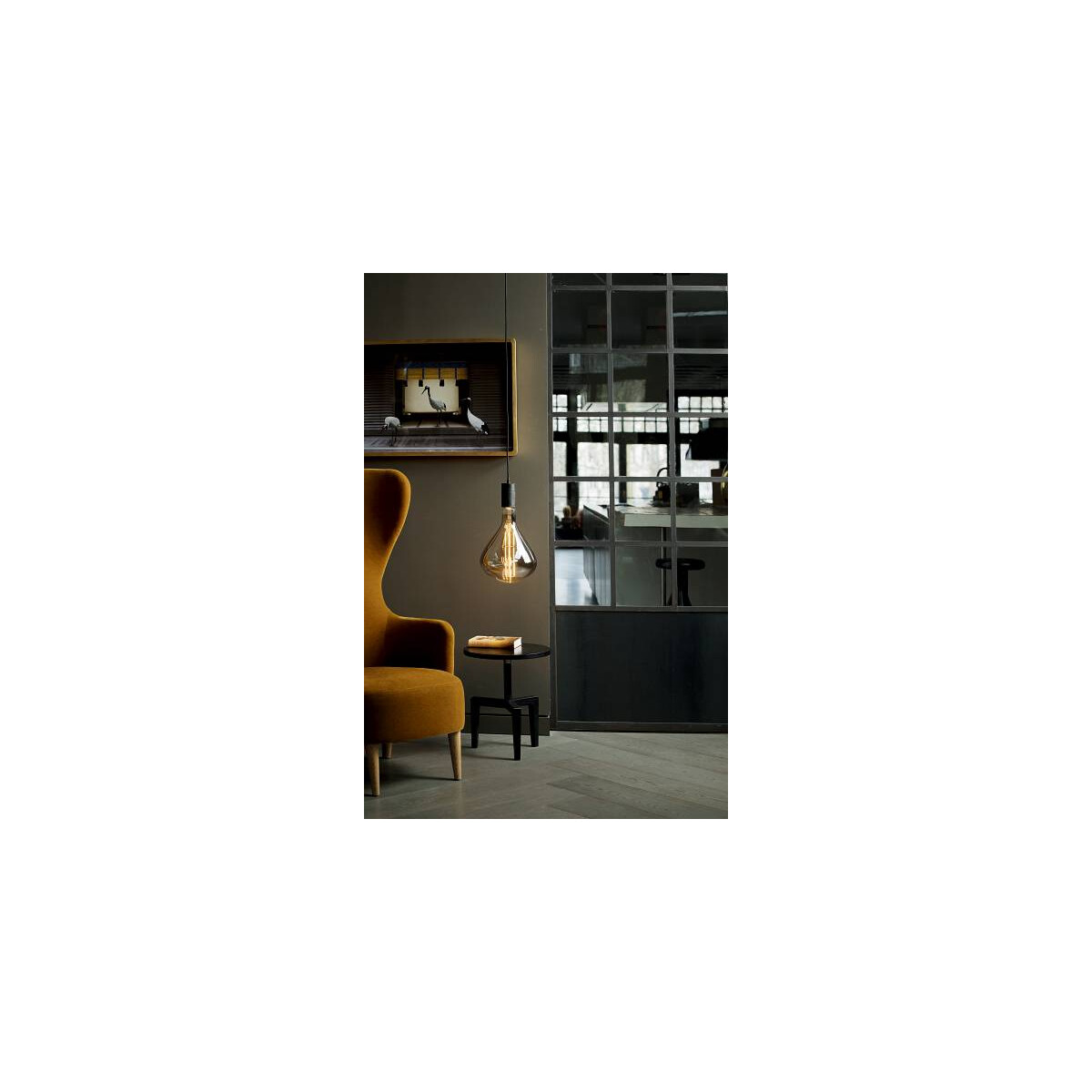 4028085612624 - LED-Filament Lampe Giant Tear gold braun E27 8W 365cm Ø245cm dimmbar