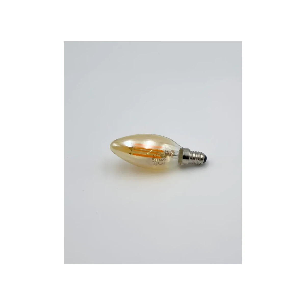 4028085613362 - LED Filament Leuchtmittel Kerze gold 4W E14 410lm 2400K dimmbar